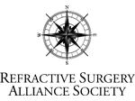 Black and white logo: Compass rose above 