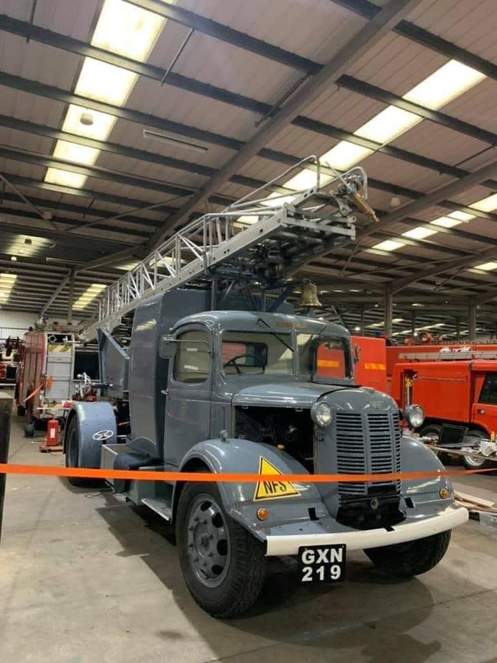 Vintage car in warehouse