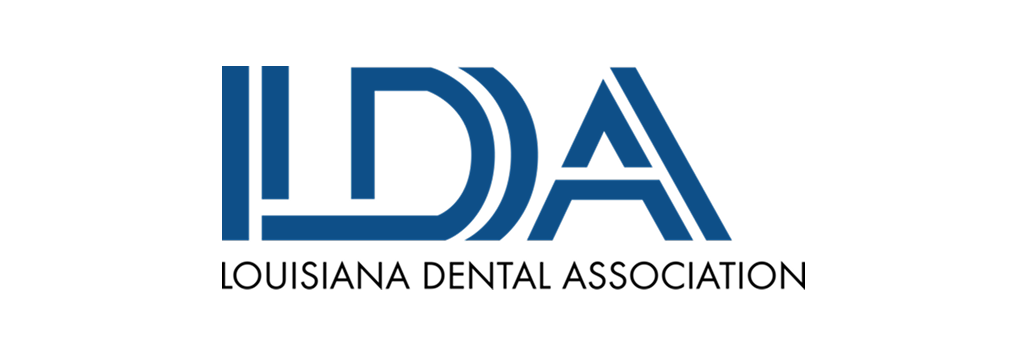 Logo for the Louisiana Dental Association: blue stylized 