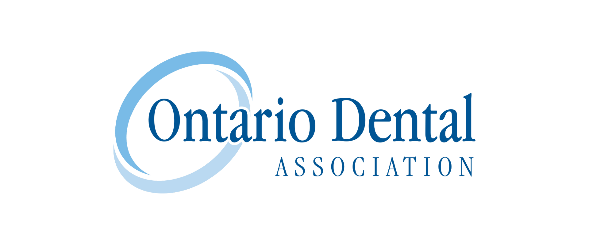 Ontario Dental Association logo: blue oval shape with text.