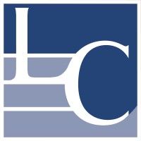 LC initials in white on blue and grey square background.