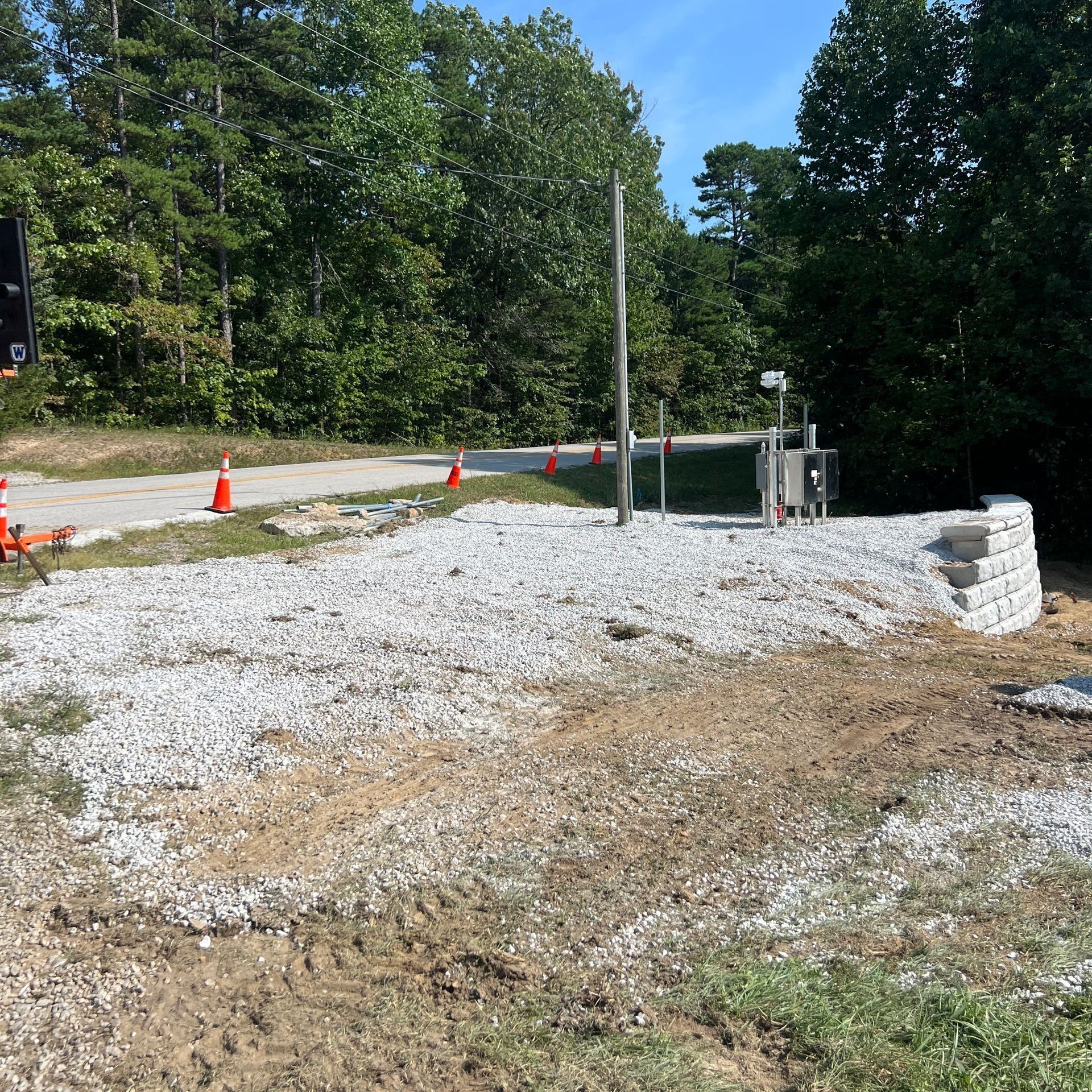 Nolan Construction installing a Pump Station retaining wall for the main water line at JBN Sales, LLC in London KY.