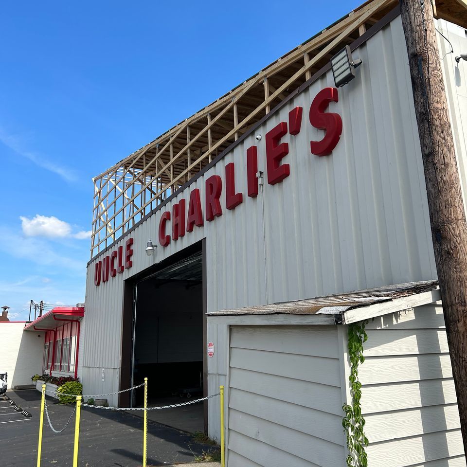 Nolan Construction sheathing and metal roof installation prep for the load out area at Uncle Charlie's Meats in Richmond, KY.