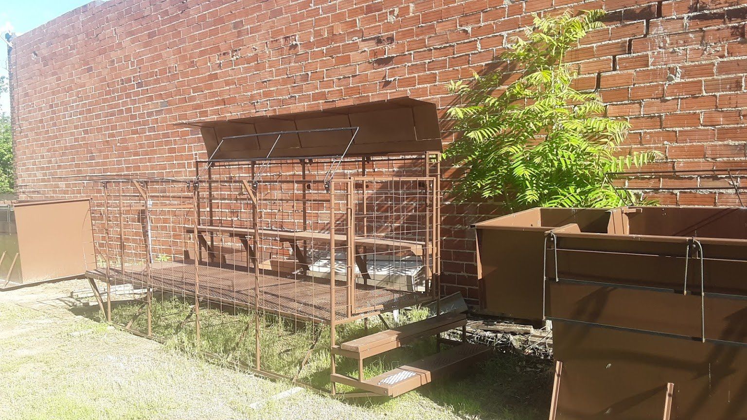 steel duck blind skid