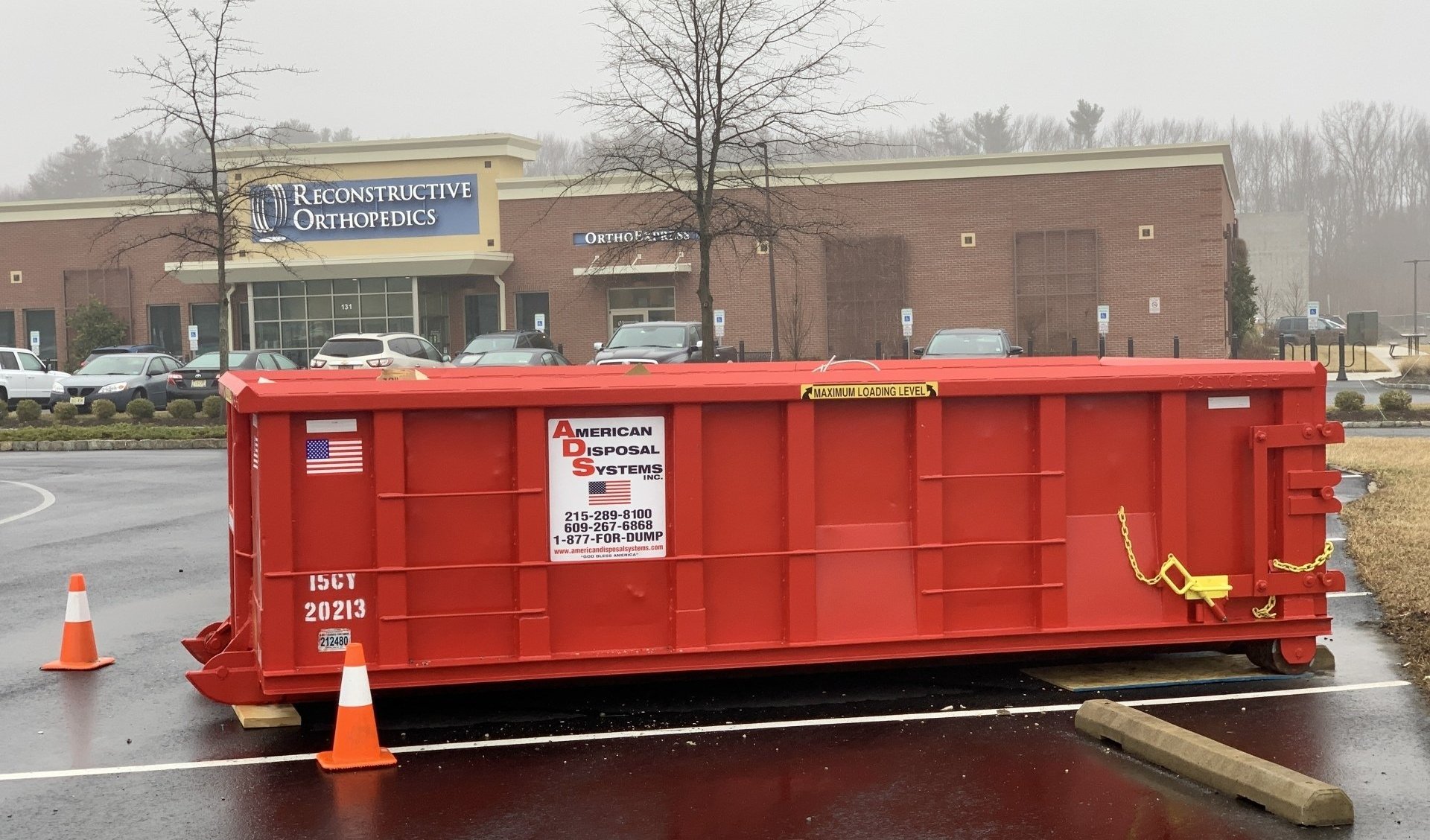 15 Cubic Yard Dumpster On Site
