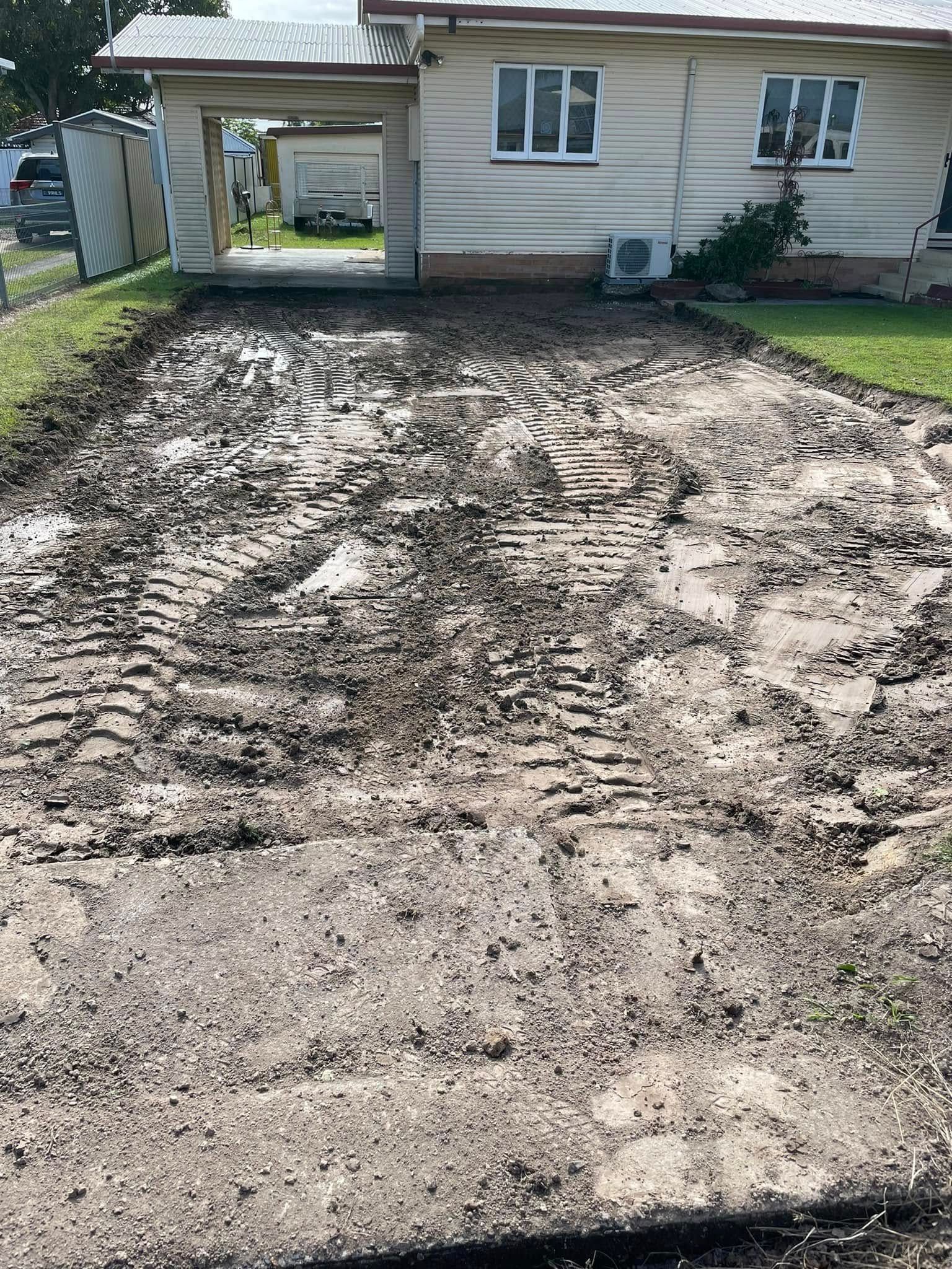 A house with a lot of dirt in front of it. — Upgrade Earthworks In South Kolan, QLD