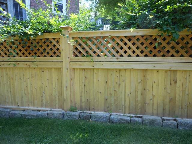 boards-with-lattice-topper - Dedham, MA - Precision Fence Contractors Inc.