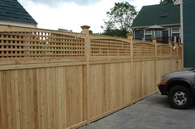 boards-with-lattice-topper - Dedham, MA - Precision Fence Contractors Inc.