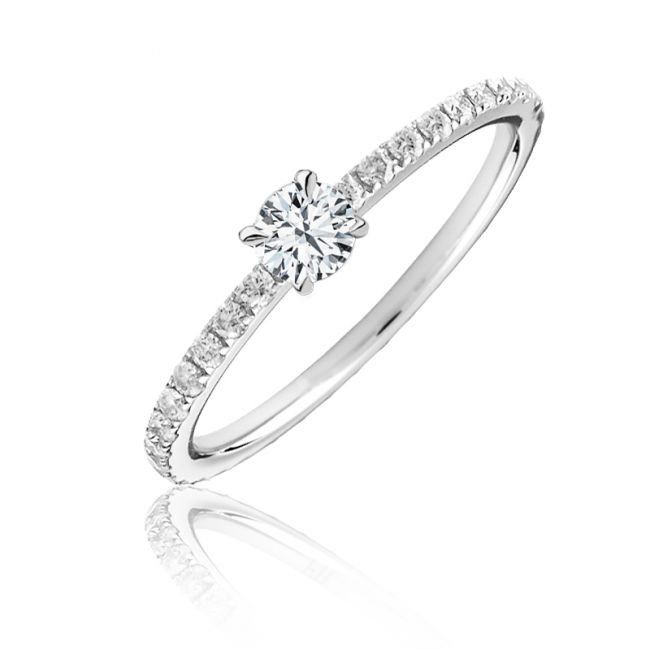 solitario in oro bianco