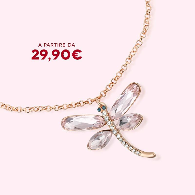 collana con pendente a libellula