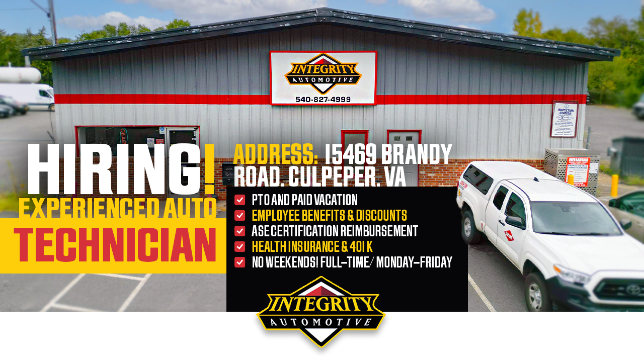 Now Hiring Experienced Auto Technician