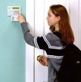 Girl at Keypad, Residential Security Systems in Mountain Top, PA