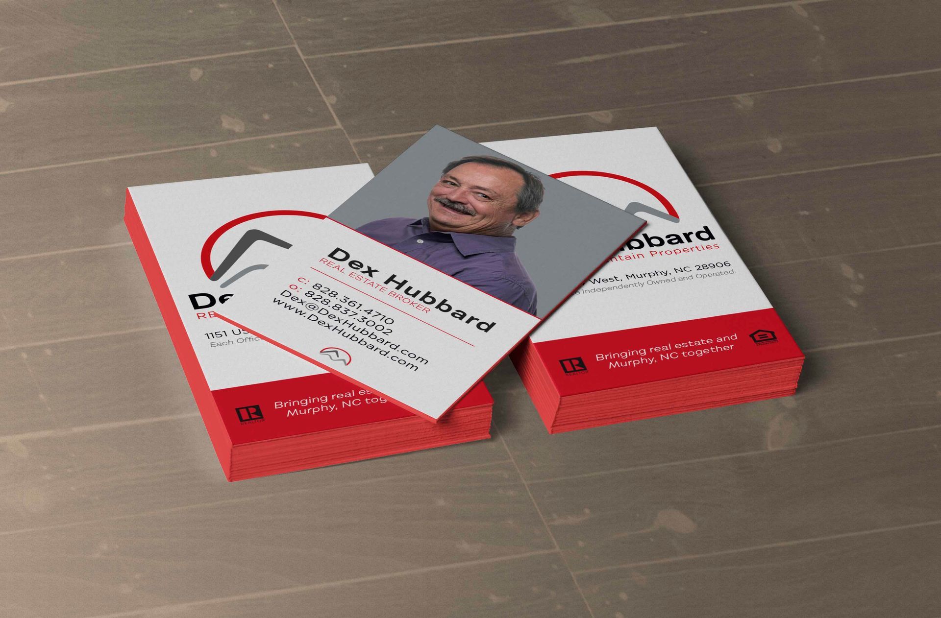 Business cards for Dex Hubbard.