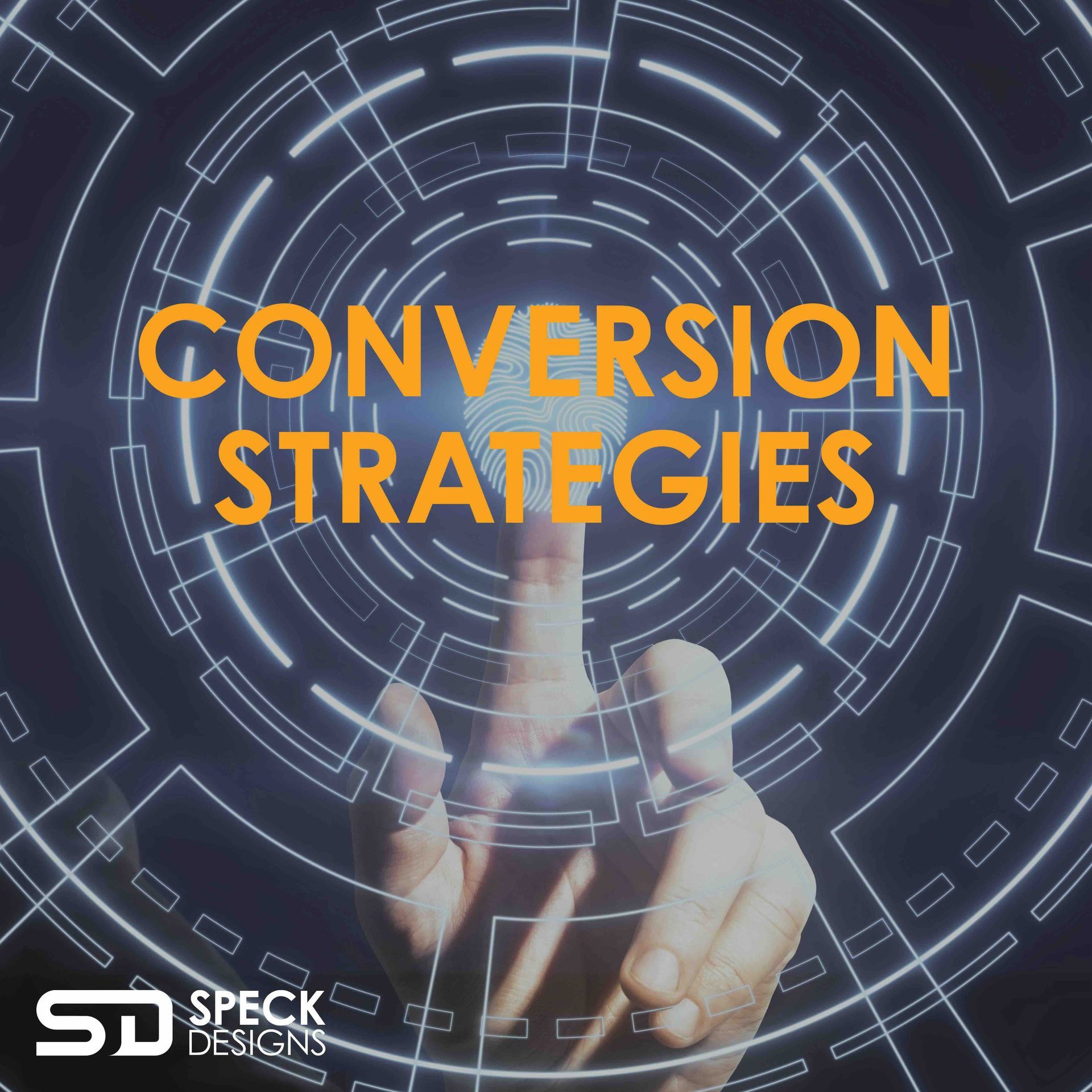 a person pressing a button that says conversion strategies