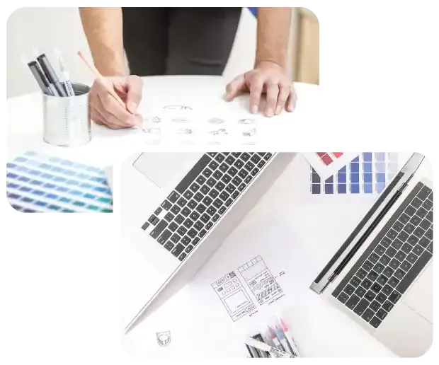 A person is writing on a piece of paper next to a laptop