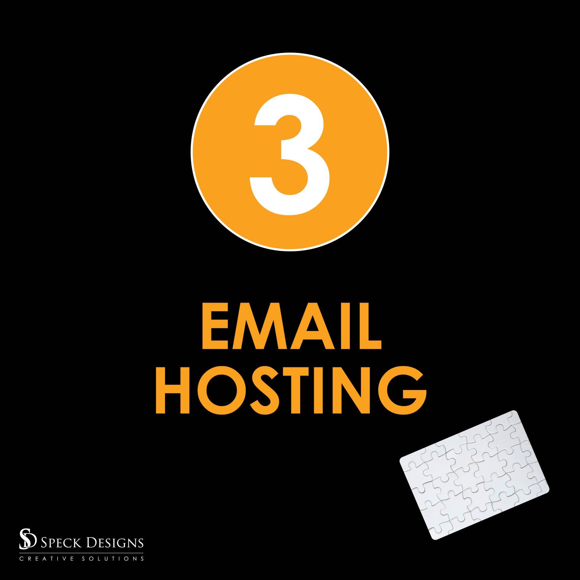 A sign that says email hosting on it