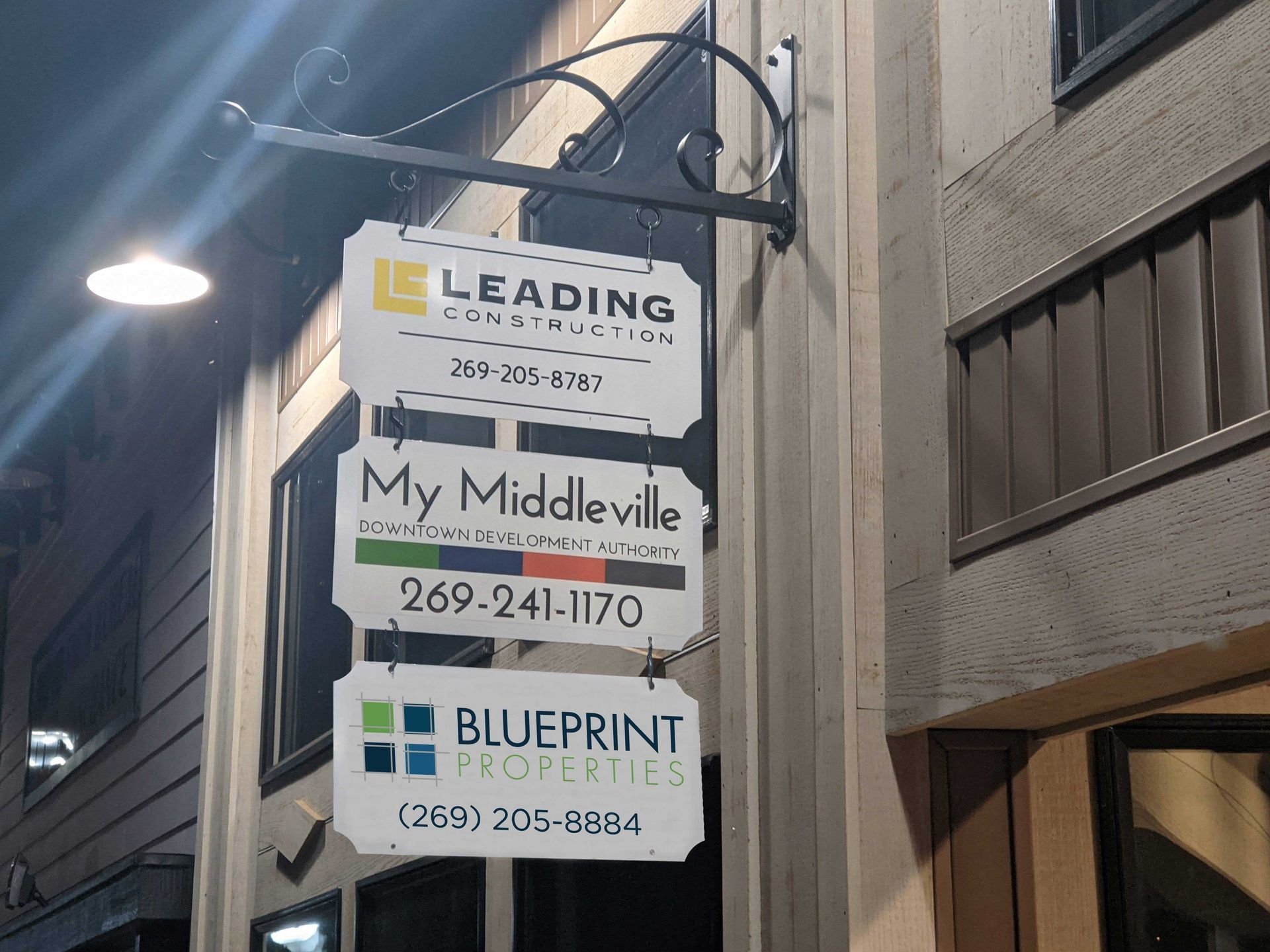 Outdoor signage for Dave Kiel of Blueprint Properties, located in Middleville, MI.