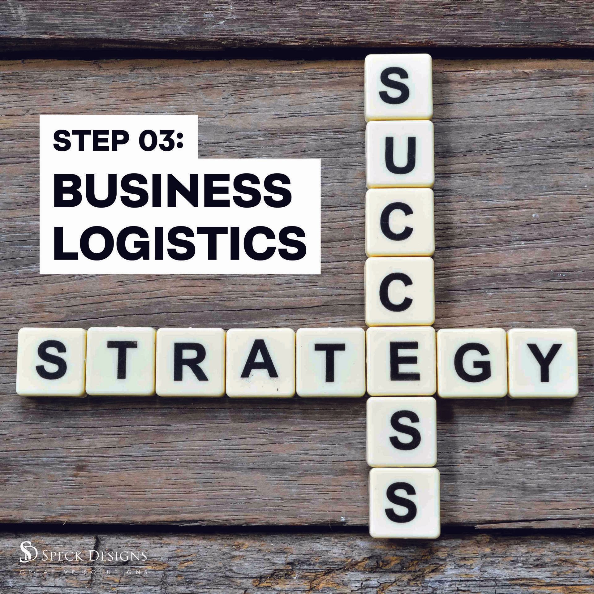 A crossword puzzle with the words business logistics and strategy