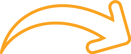 An orange arrow pointing to the right on a white background.