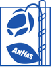 Un logo per anffas mostra un pallone da basket e una foglia