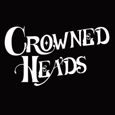 A black and white logo for crowned heads