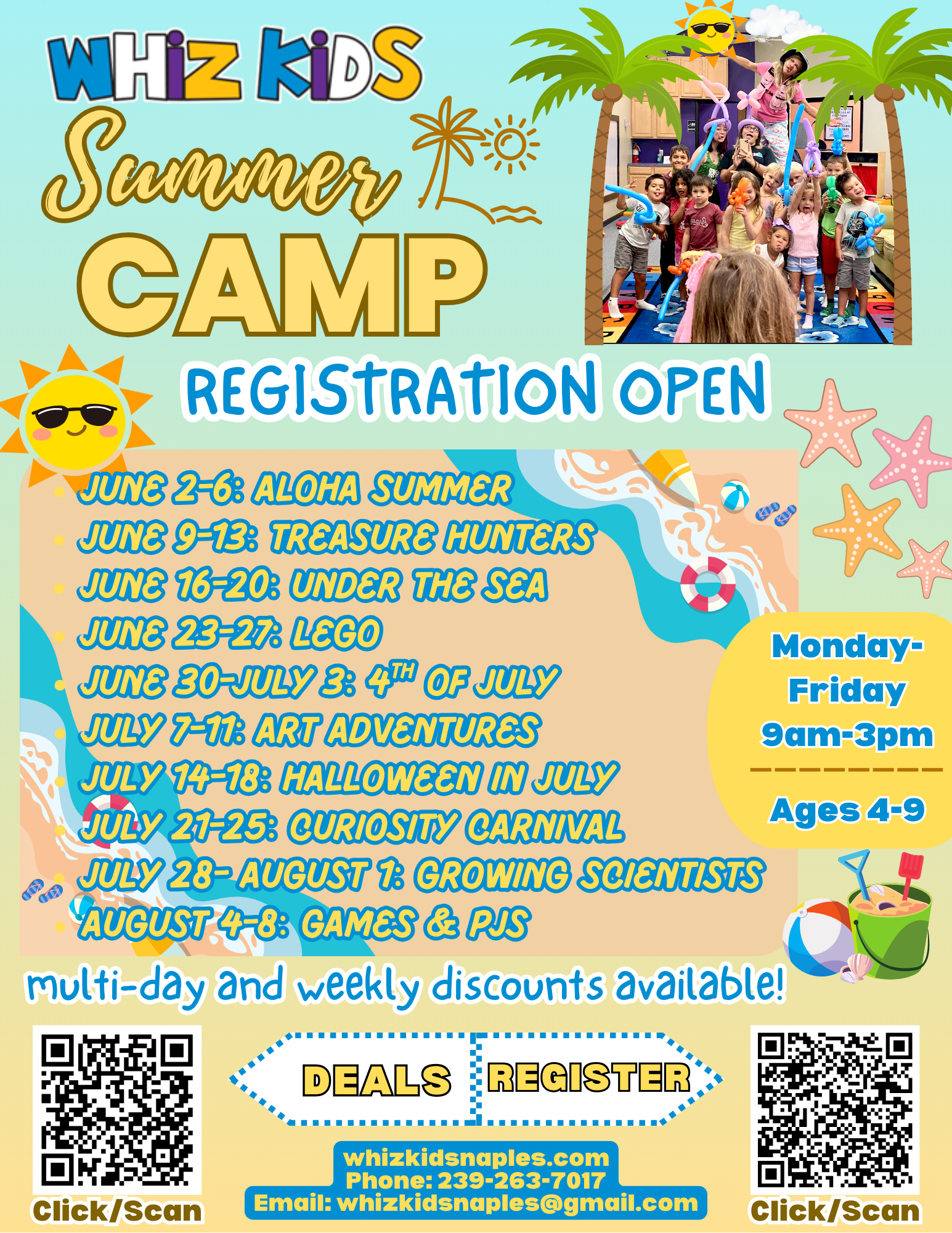 Summer Flyer — Naples, FL — Whiz Kids