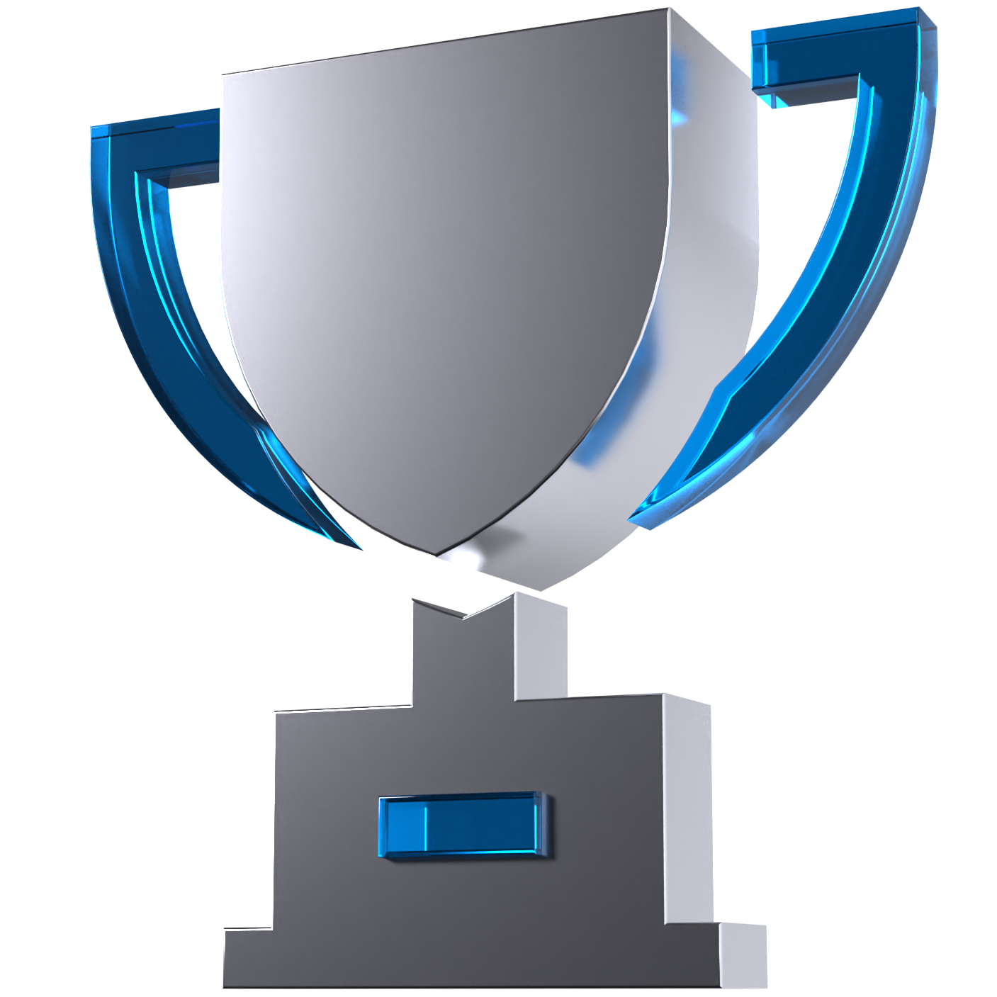 A 3D icon of a trophy
