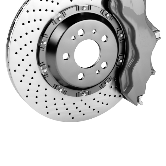 A close up of a brake disc on a white background | Wind River Auto & Diesel