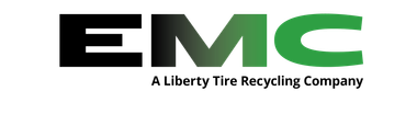 The logo for emc a liberty tire recycling company