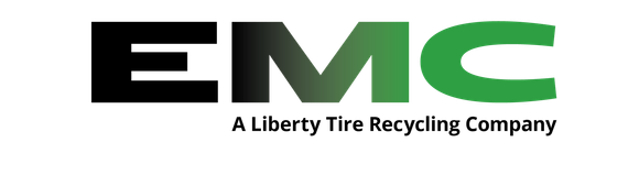 The logo for emc a liberty tire recycling company