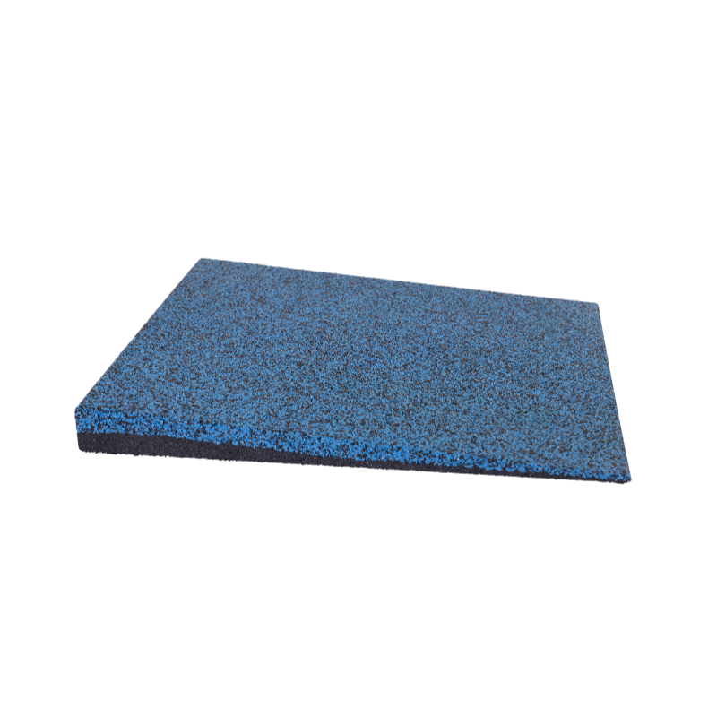 A blue rubber mat on a white background