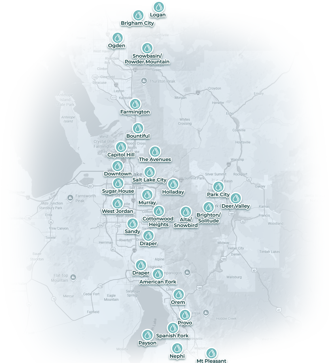 Pure IV Utah Service Areas