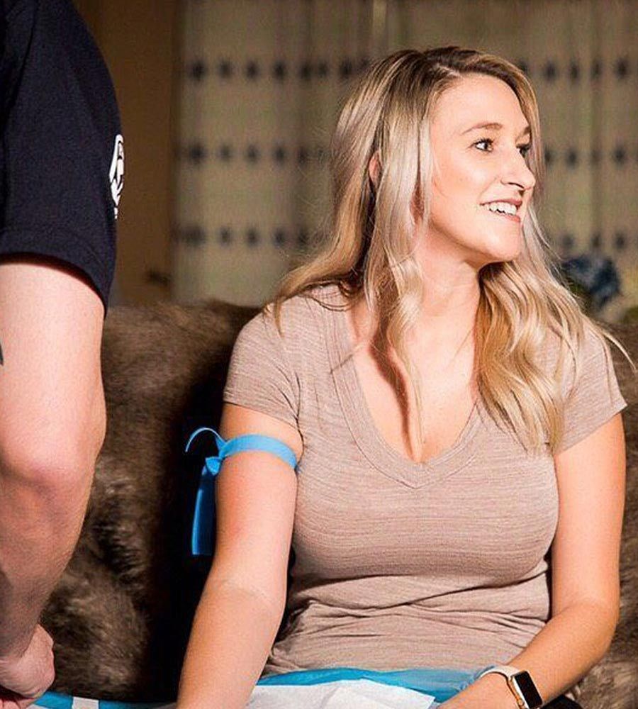 Mobile IV therapy preparation step, showing the nurse or provider getting ready to start the vitamin infusion.