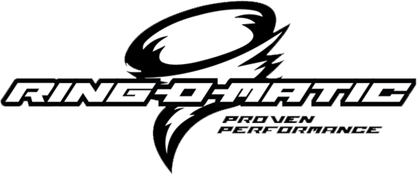 A black and white logo for ring o matic proven performance.