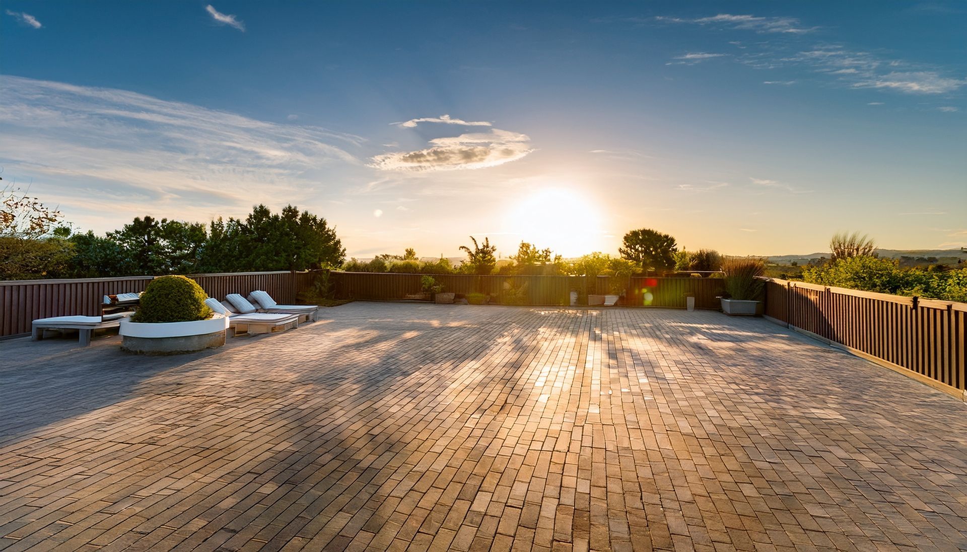 stamped concrete patio idea
