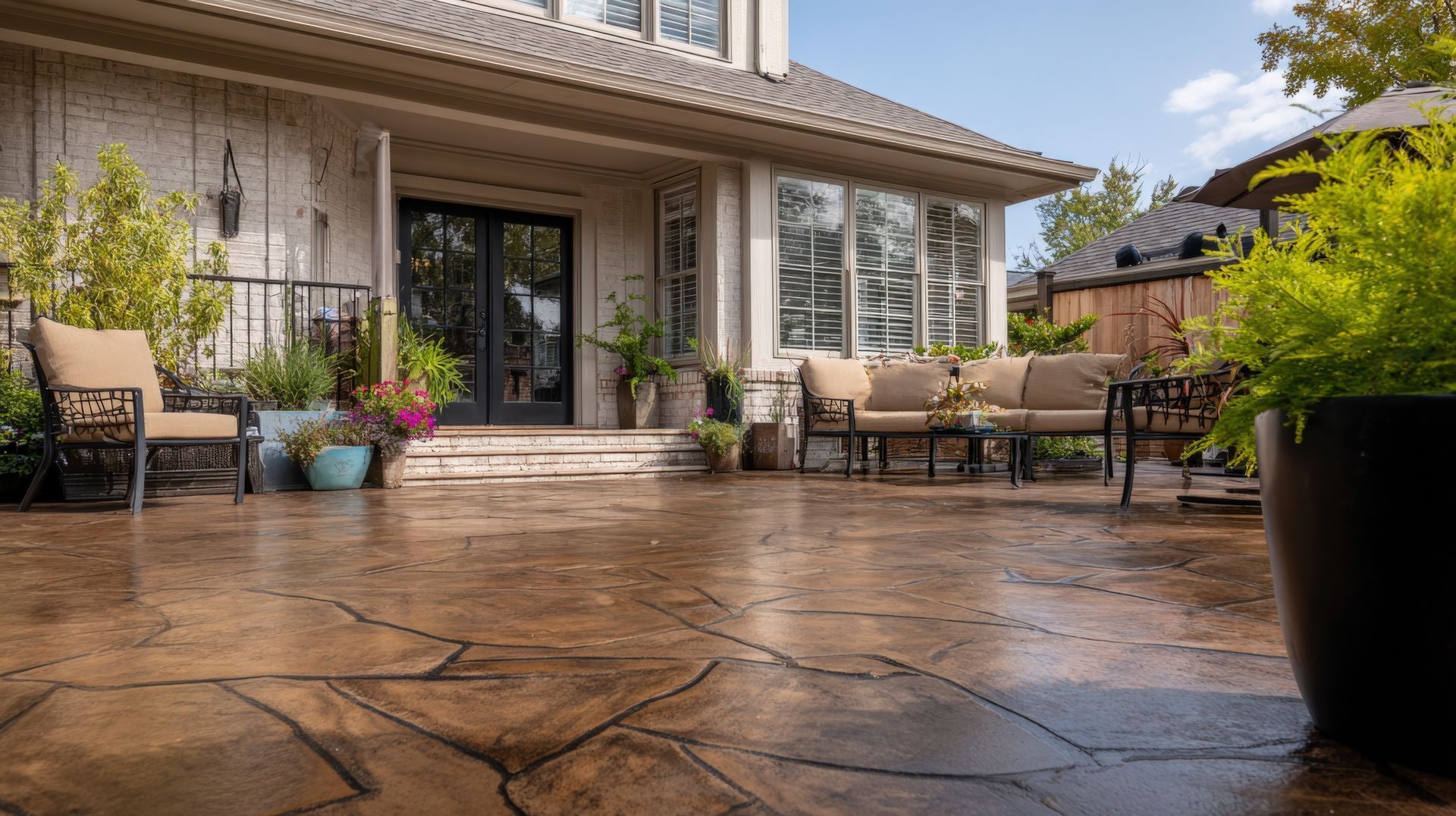 Stylish stamped concrete designs