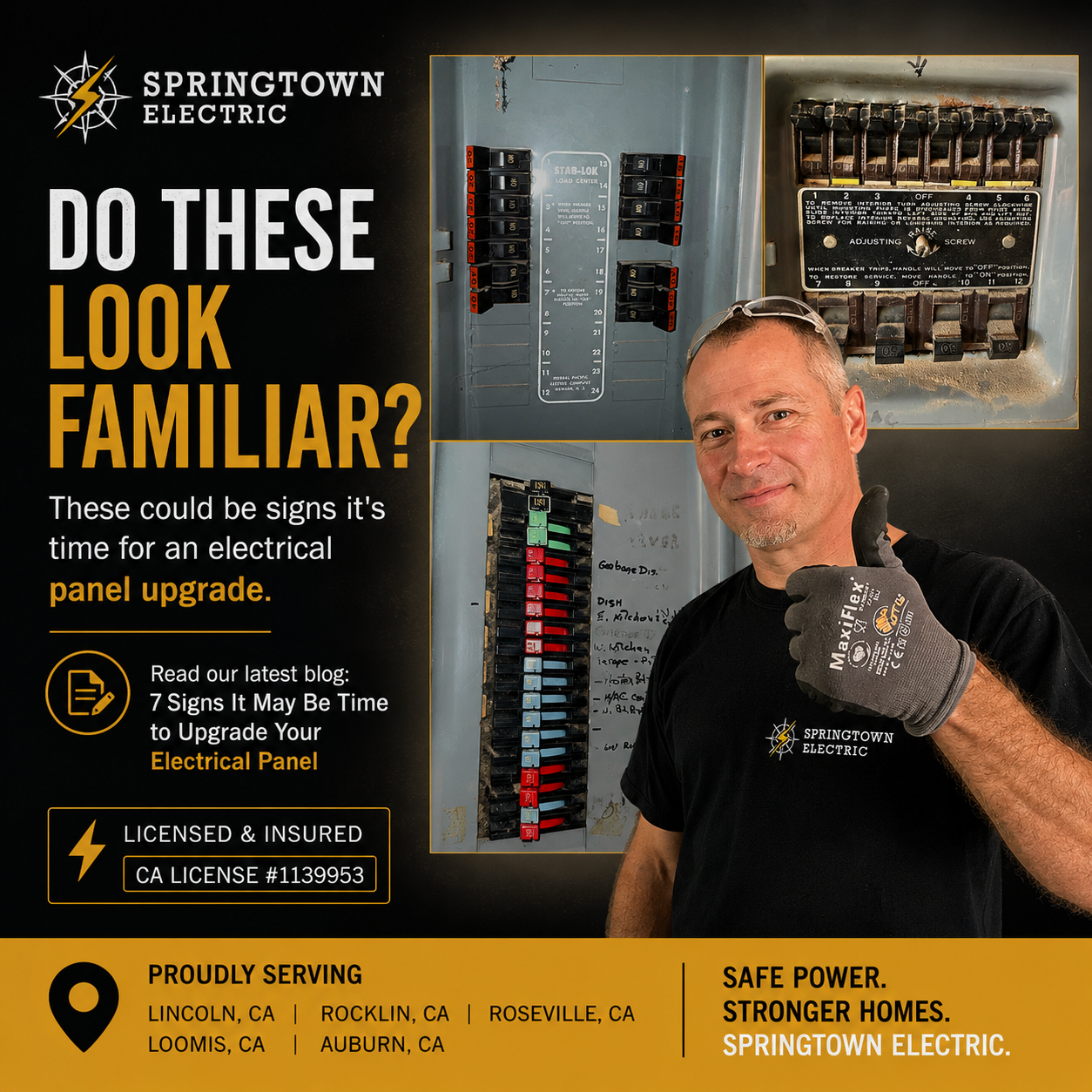 A male electrician works in a switchboard with an electrical connecting cable. A male electrician works in a switchboard with an electrical connecting cable.