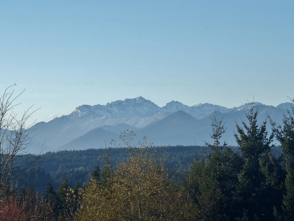 Exterior of mountain range nearby