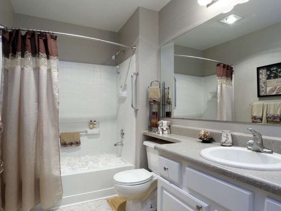 Interior view of a bathroom