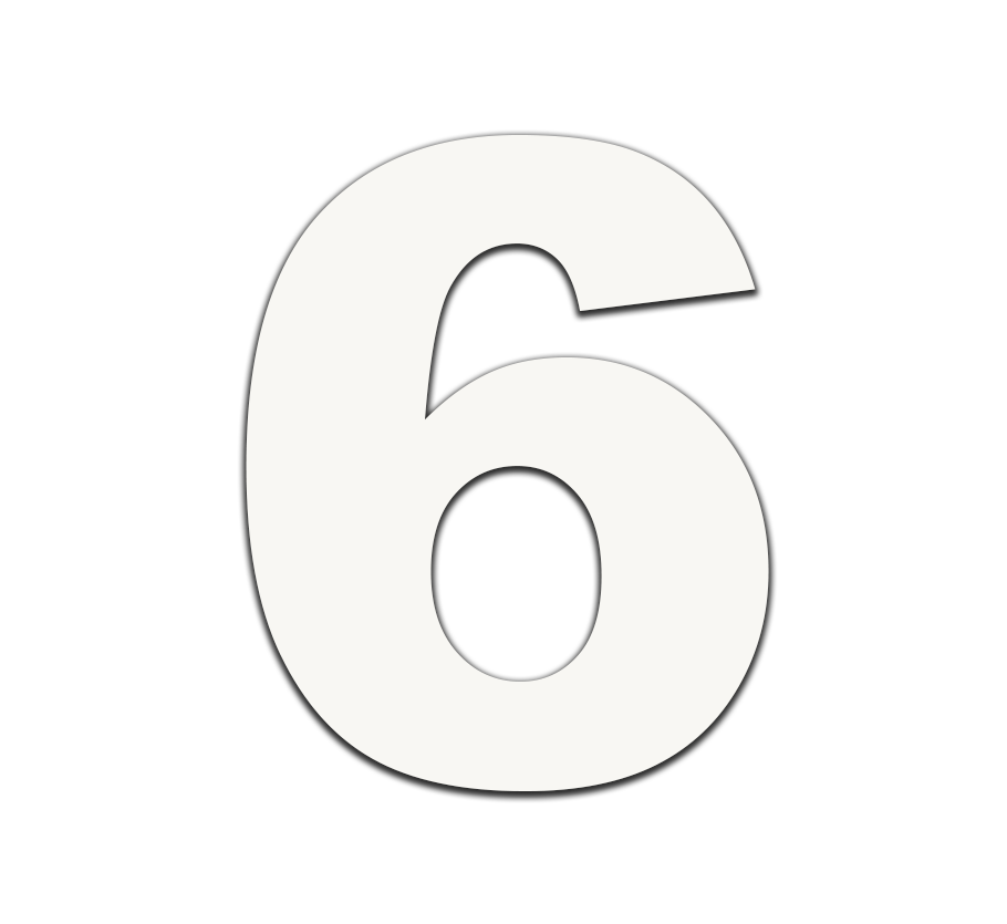 Piepschuim cijfer 6