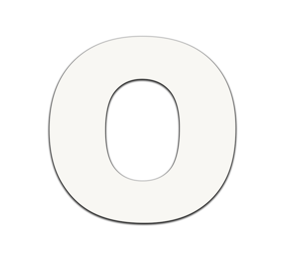 Piepschuim letter O