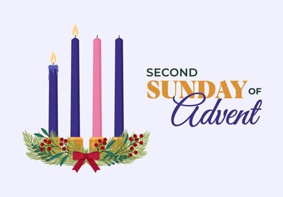This is a picture of an advent candle lit.