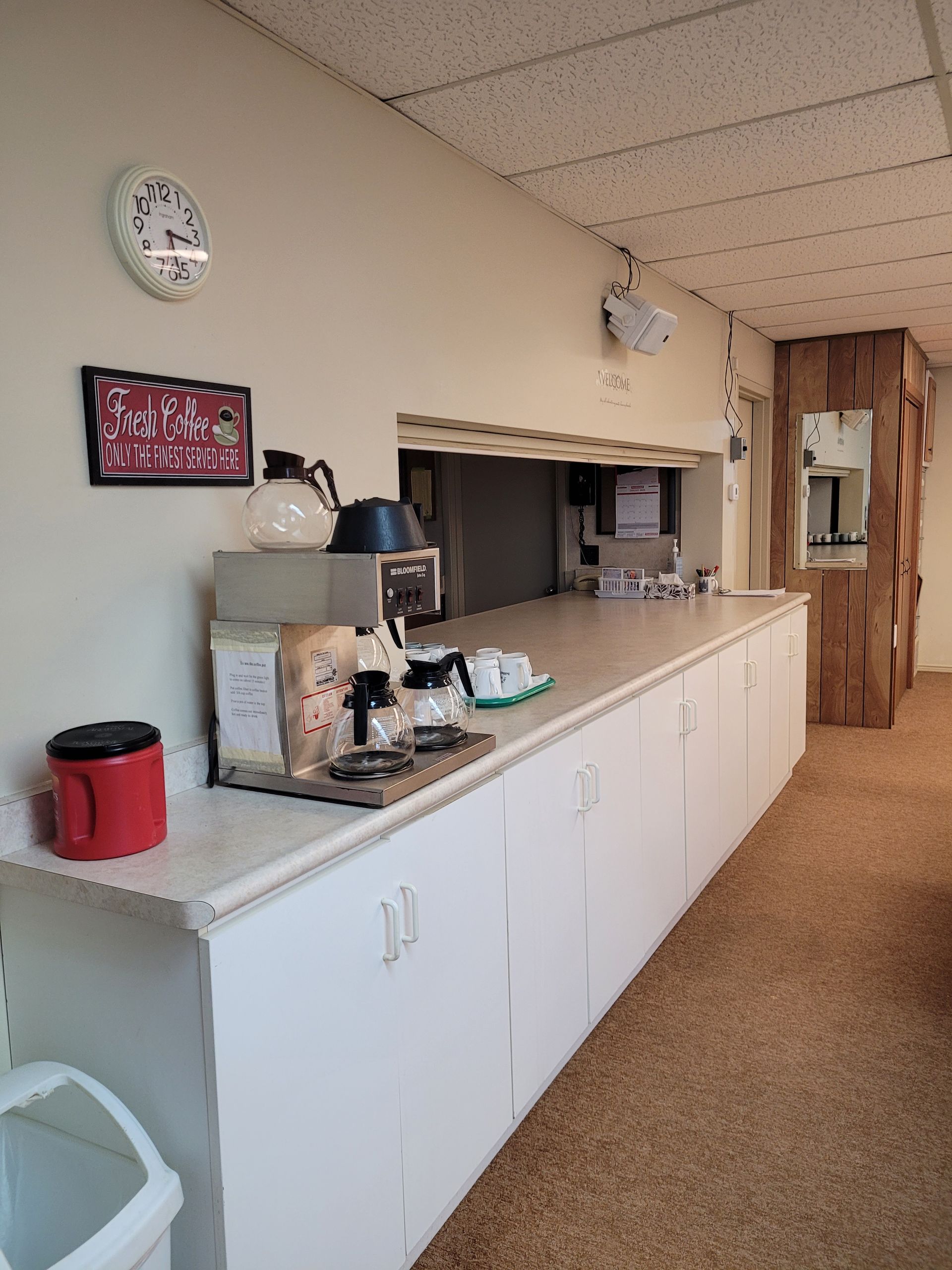 This is a photograph of the coffee counter.