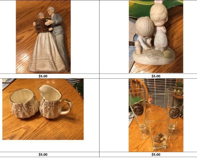 This is a photograph of several items for sale.