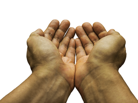 This is an image of begging hands.