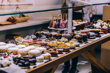 This is a picture of baked goods on a table.
