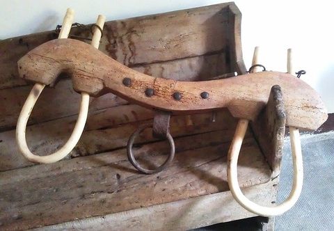 This is an image of an oxen yoke - for 2 oxen.