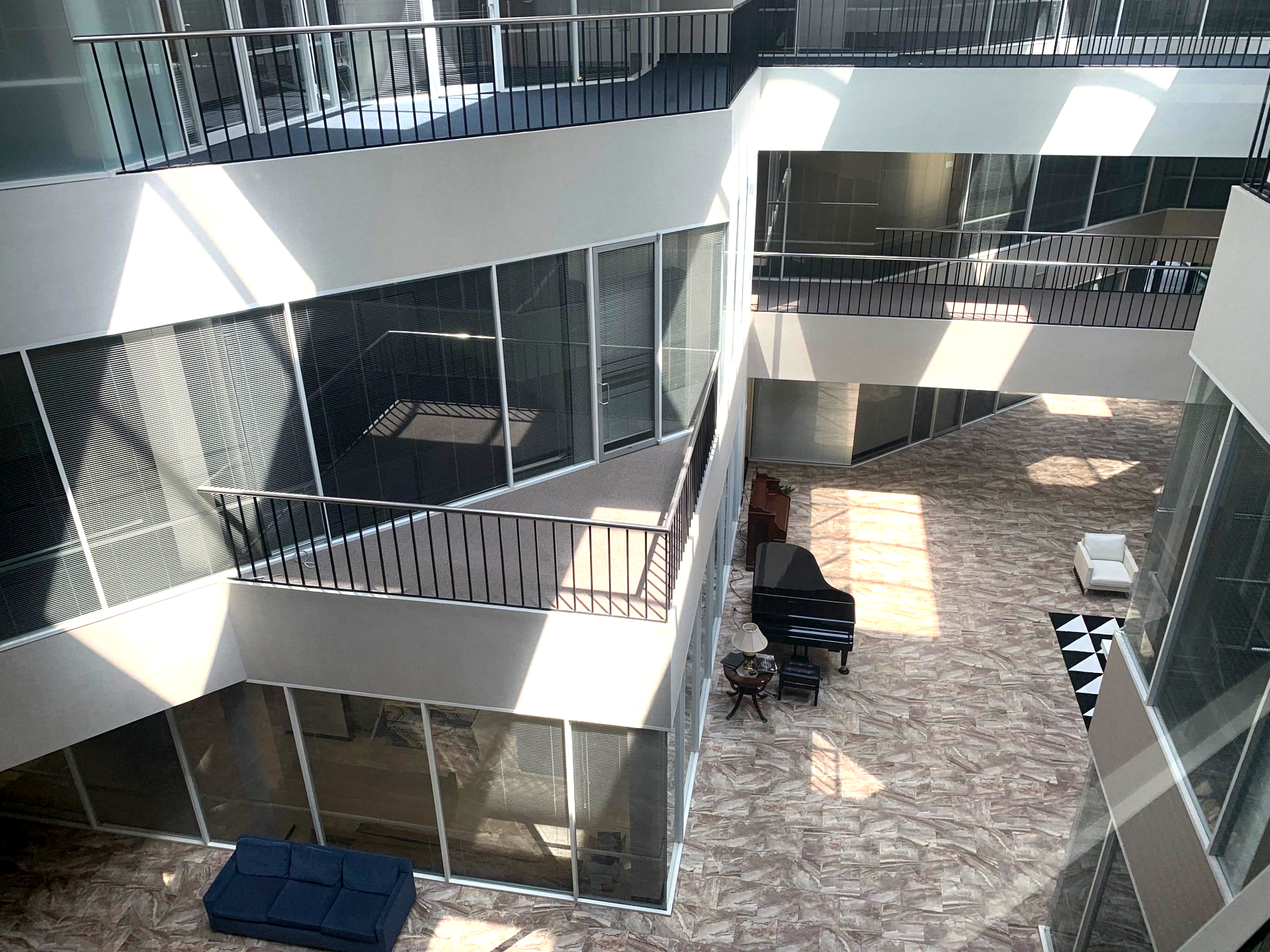 Commercial office space with balcony North Houston Texas