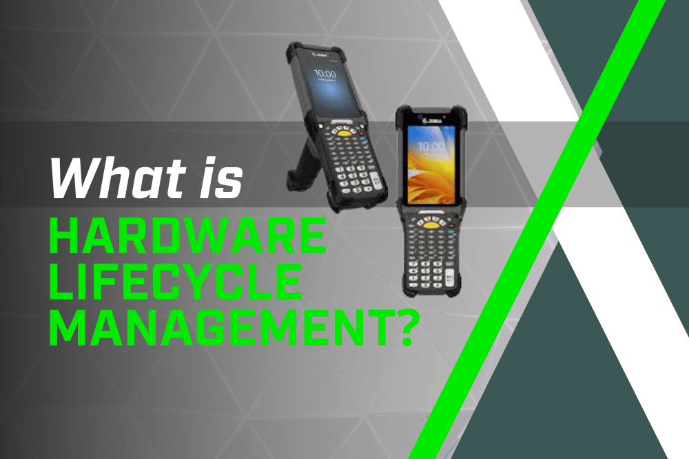 A picture of two barcode readers with the words what is hardware lifecycle management