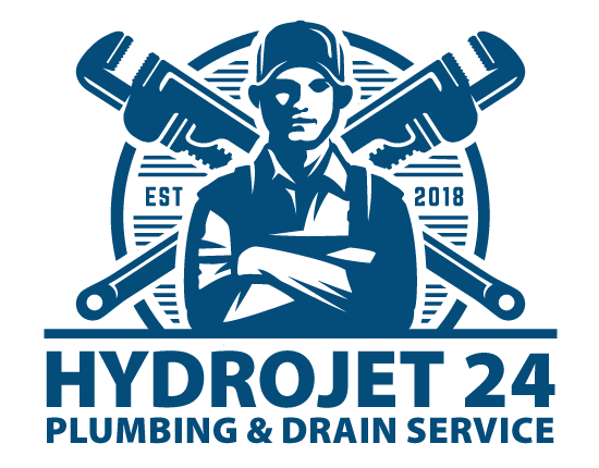 A logo for hydrojet 24 plumbing and drain service